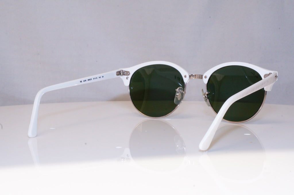 RAY-BAN Mens Womens Mirror Designer Sunglasses White ROUND RB 4246 988/2X 19018