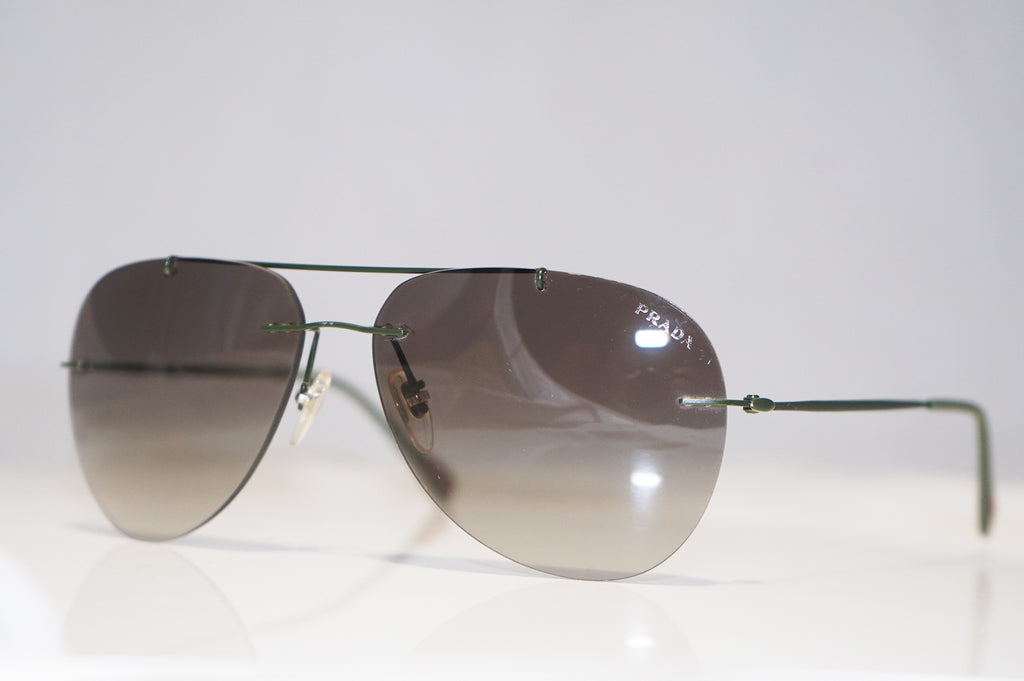 PRADA Mens Designer Sunglasses Green Aviator SPS 50P ROV-4M1 15064