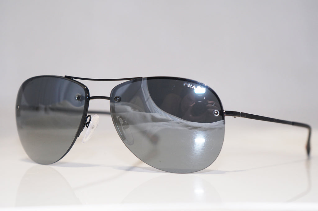 PRADA Mens Designer Sunglasses Black Aviator SPS 50R 7AX-5L0 15182