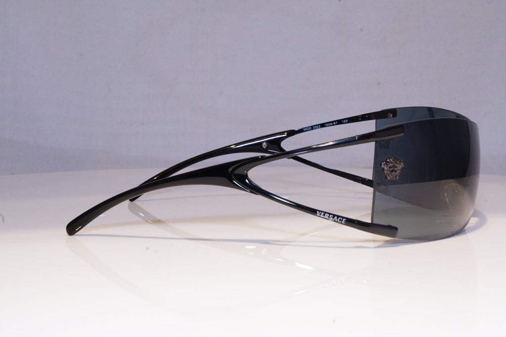 VERSACE Womens Designer Sunglasses Black Shield OUTSIDE 2052 1009/87 19753