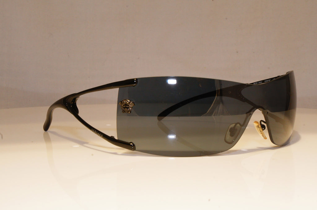 VERSACE Womens Designer Sunglasses Black Shield OUTSIDE 2052 1009/87 19753