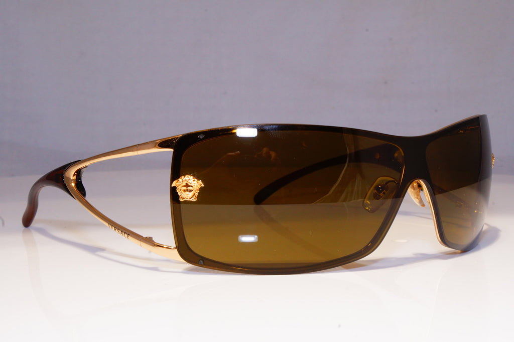 VERSACE Womens Designer Sunglasses Black Shield OUTSIDE 2052 1009/87 19753