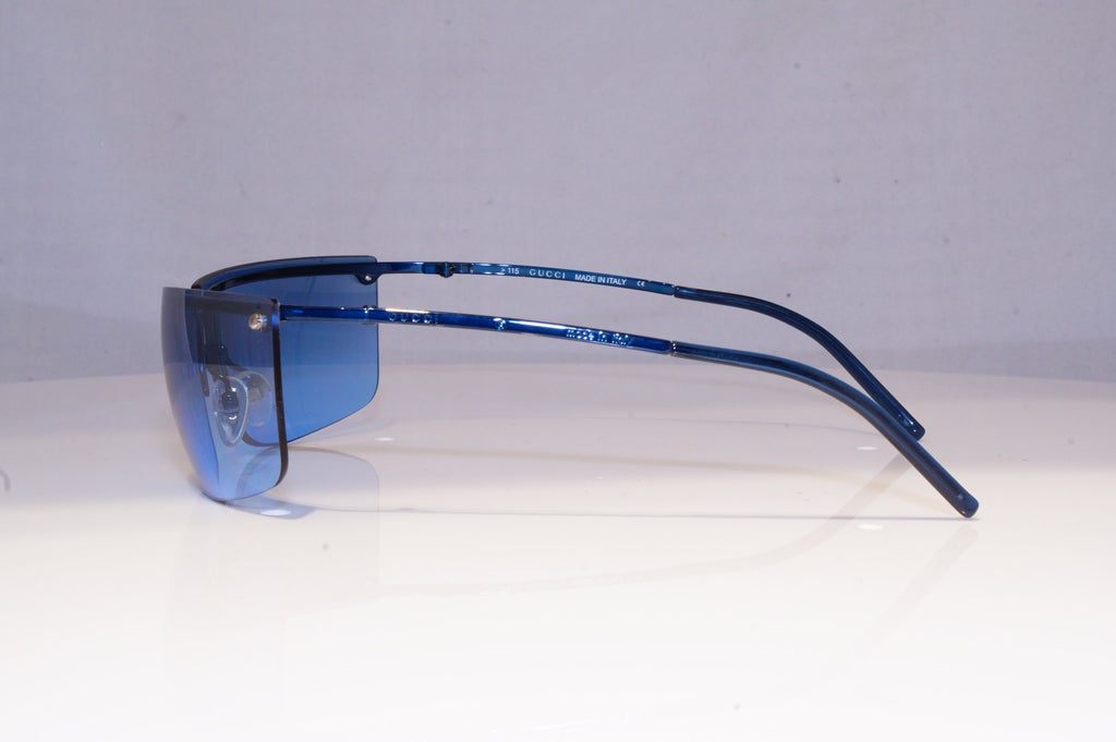 GUCCI Mens Vintage 1990 Designer Sunglasses Blue Wrap GG 2653 T6R 19752