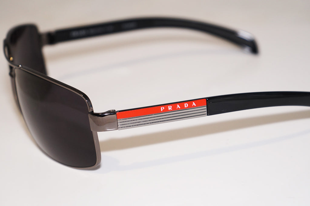 PRADA Mens Designer Sunglasses Black Wrap SPS 54I 5AV-5Z1 15199