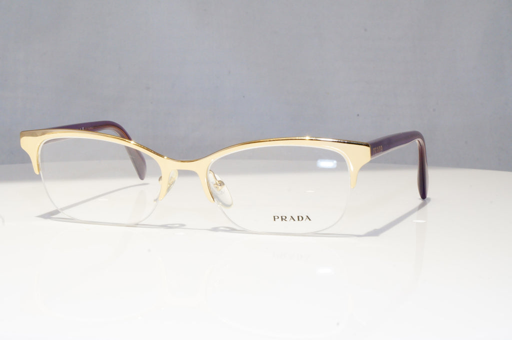 PRADA Womens Designer Glasses Gold Rectangle Optical VPR 60P ZVN-101 18198