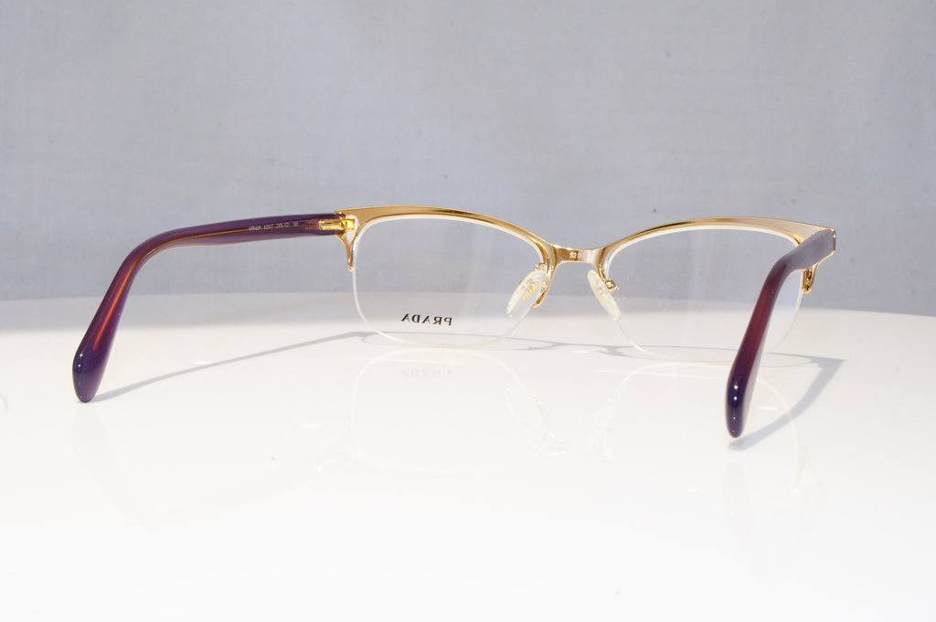 PRADA Womens Designer Glasses Gold Rectangle Optical VPR 60P ZVN-101 18198