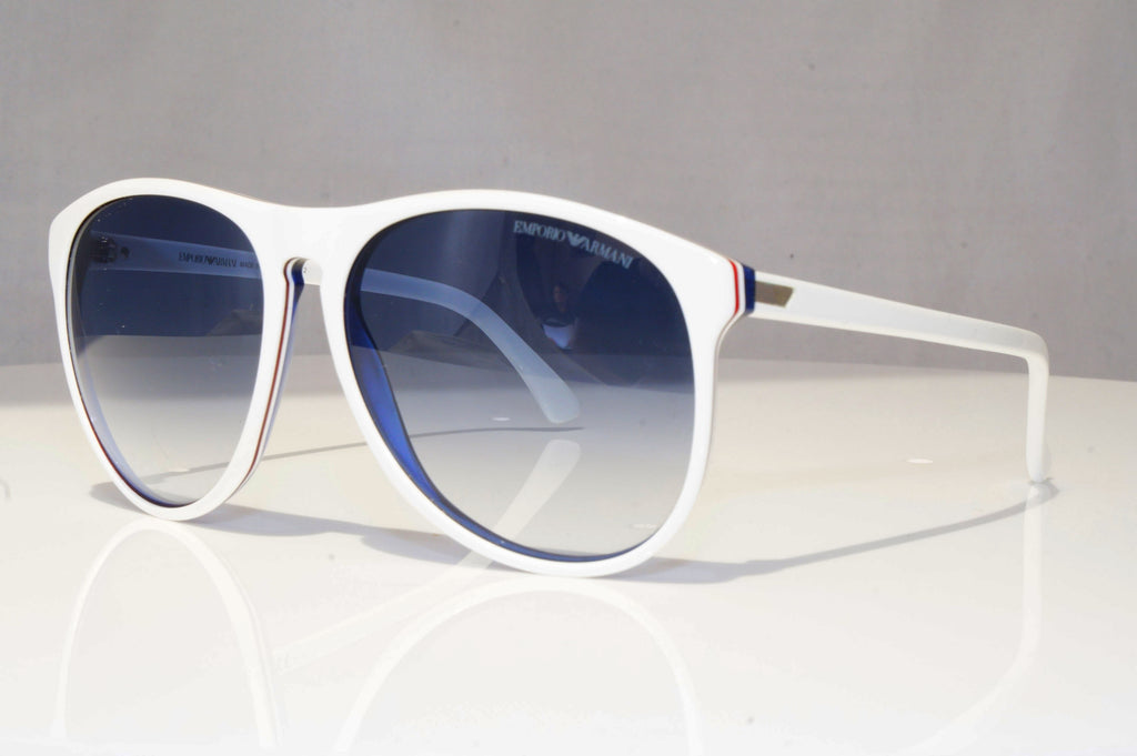 EMPORIO ARMANI Mens Designer Sunglasses White Pilot EA 9801 YVU 08 18746