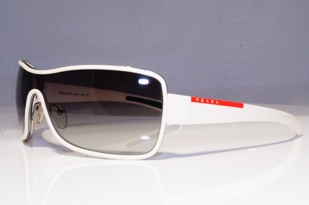 PRADA Mens Designer Sunglasses White Shield SPS 55G 4AO-5D1 19739