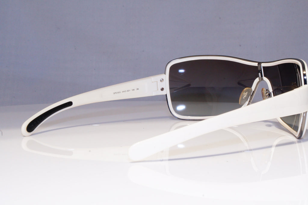 PRADA Mens Designer Sunglasses White Shield SPS 55G 4AO-5D1 19739