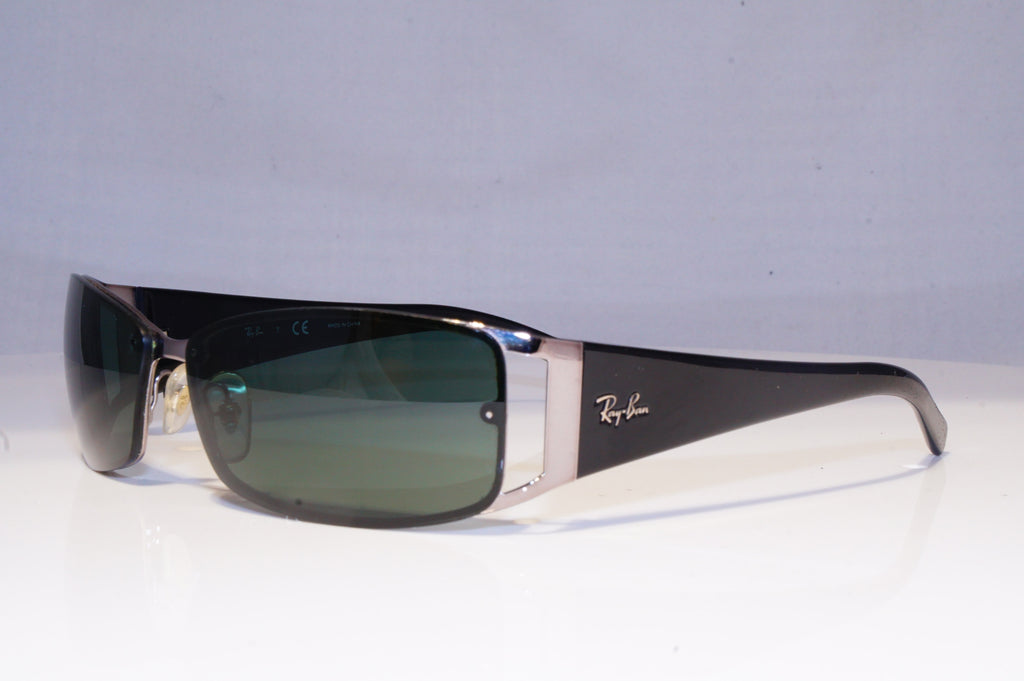 RAY-BAN Mens Designer Sunglasses Black Rectangle RB 3394 004/71 20102