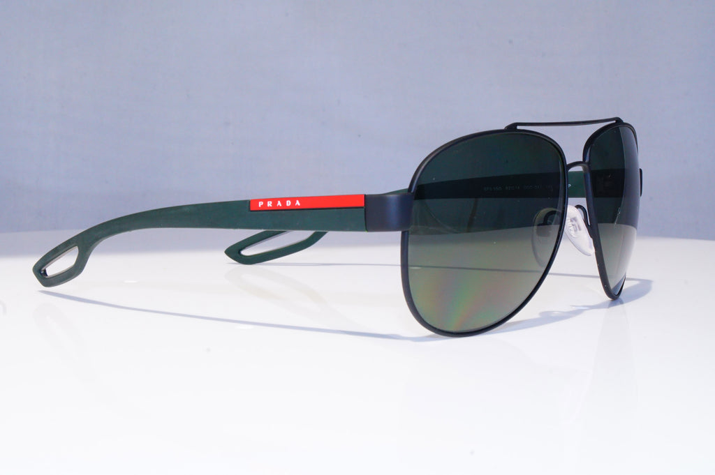 PRADA Mens Polarized Designer Sunglasses Green Pilot SPS 55Q DGO-5X1 18300