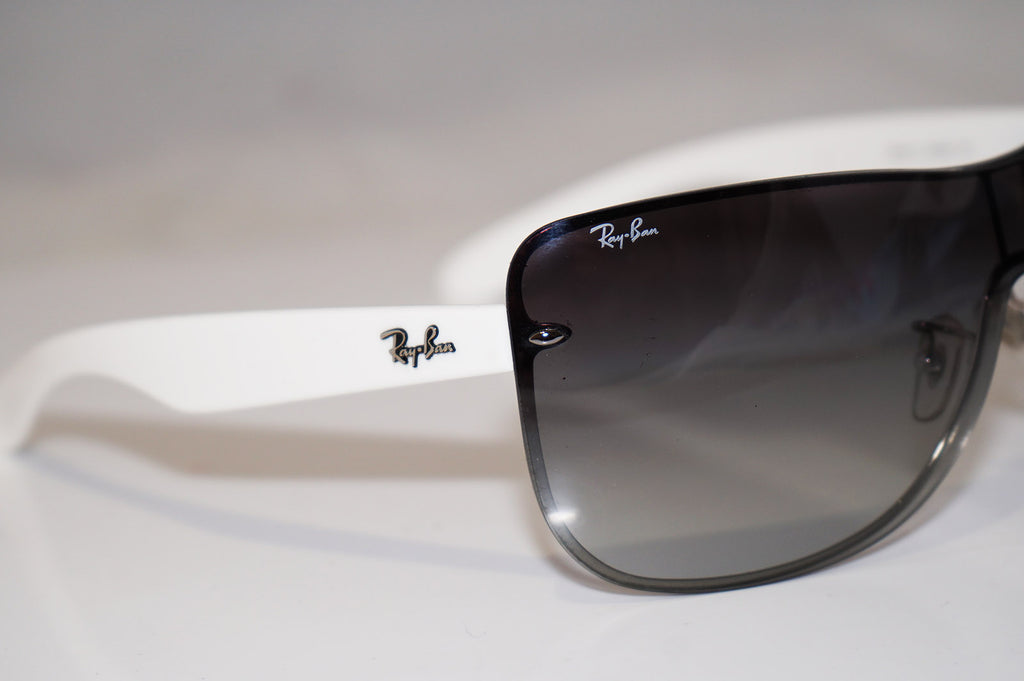 RAY-BAN Mens Designer Sunglasses White Shield RB 3414 003/8G 16979