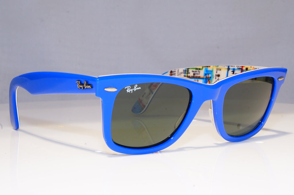 RAY-BAN Mens Designer Sunglasses Blue Wayfarer PRINTS RB 2140 1030 19897