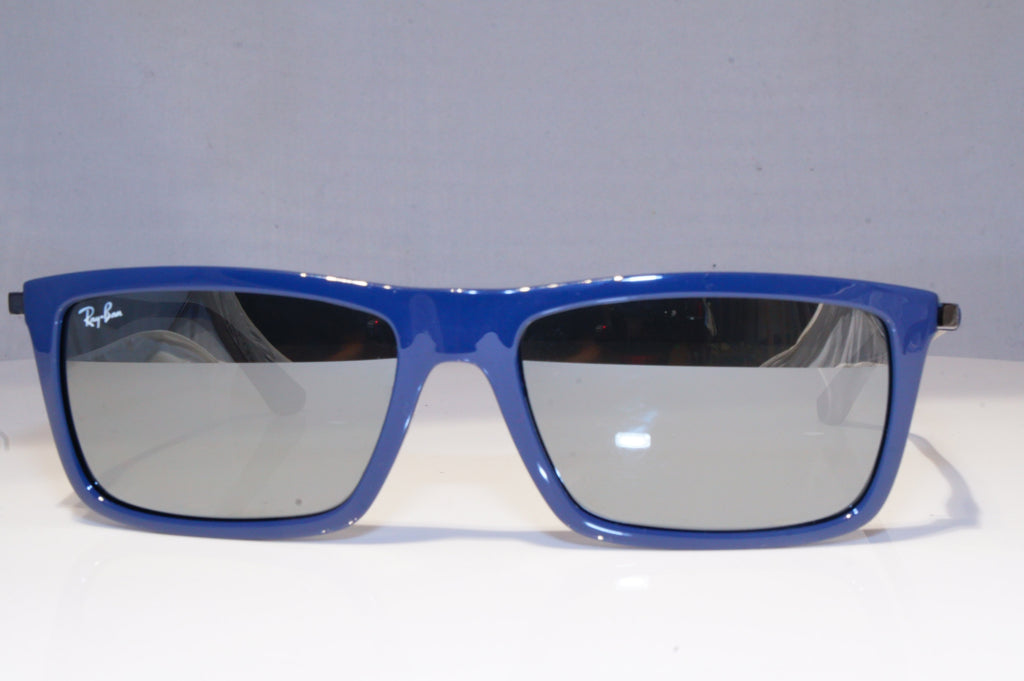 RAY-BAN Mens Mirror Designer Sunglasses Blue Rectangle RB 4214 6129/6G 19888