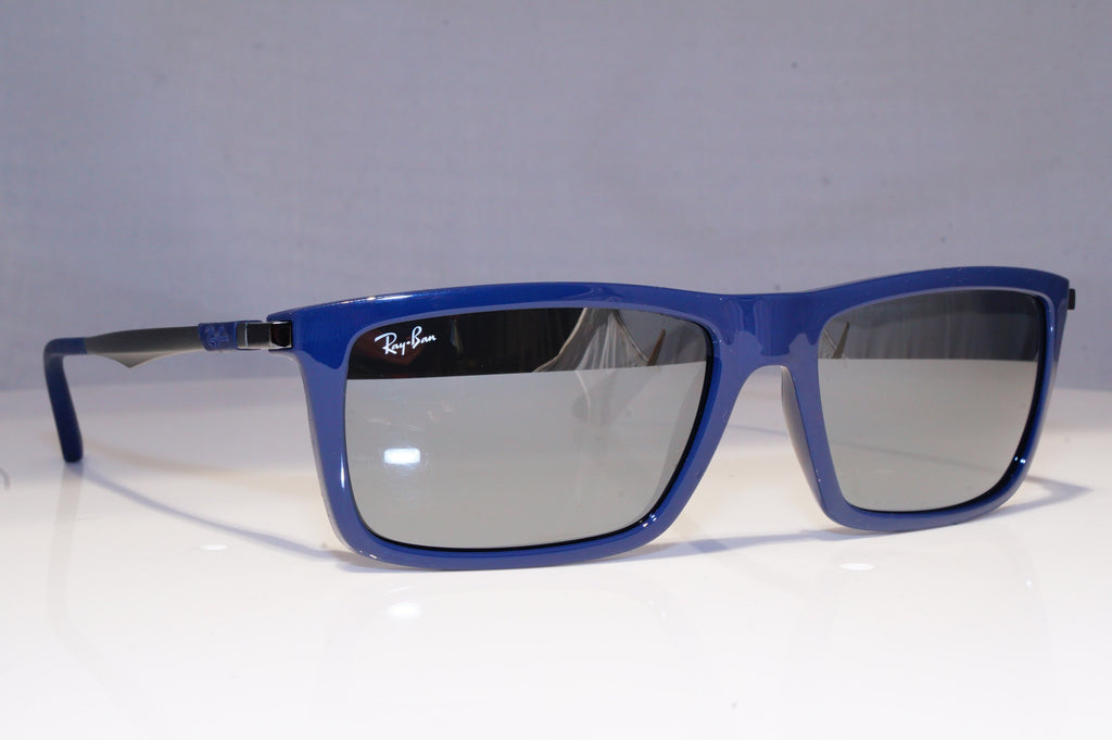 RAY-BAN Mens Mirror Designer Sunglasses Blue Rectangle RB 4214 6129/6G 19888