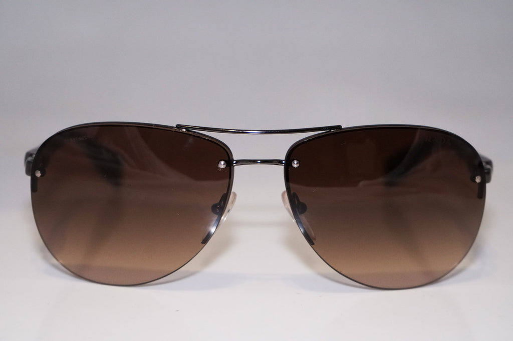 PRADA Mens Designer Sunglasses Brown Aviator SPS 56M 5AV-6S1 15127