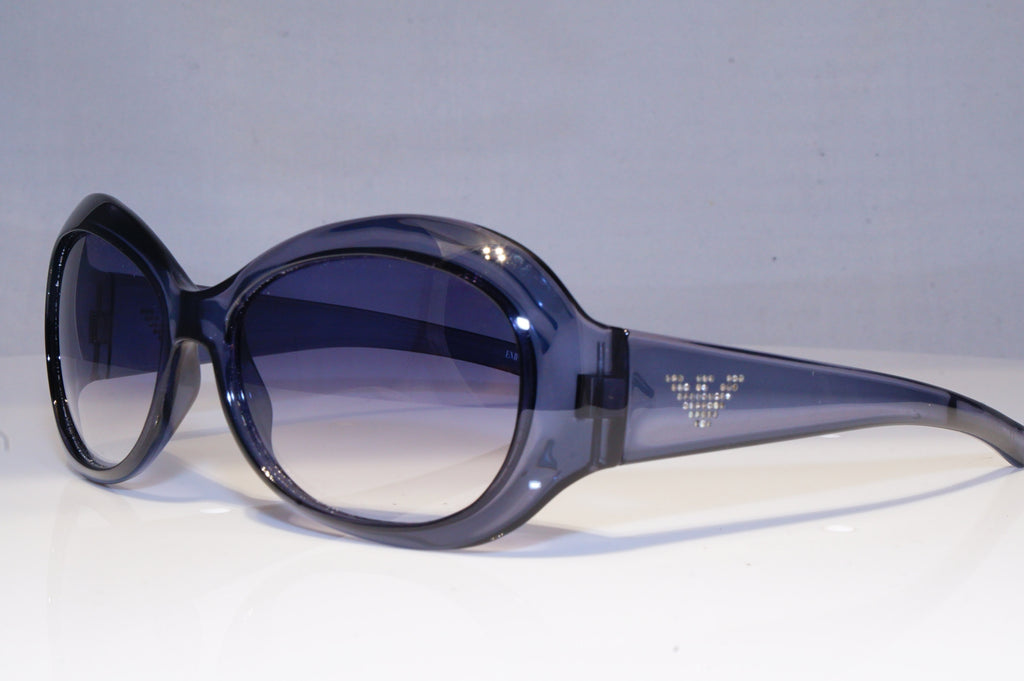 EMPORIO ARMANI Womens Diamante Designer Sunglasses Blue Oval EA 9061 P8QU2 19866