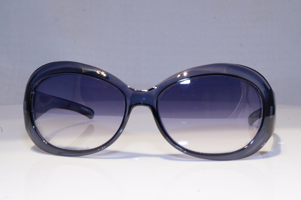 EMPORIO ARMANI Womens Diamante Designer Sunglasses Blue Oval EA 9061 P8QU2 19866