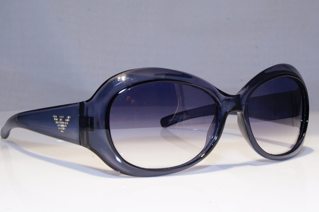 EMPORIO ARMANI Womens Diamante Designer Sunglasses Blue Oval EA 9061 P8QU2 19866