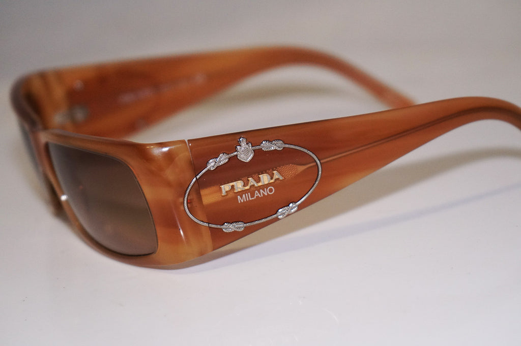 PRADA Womens Designer Sunglasses Brown Rectangle SPR 10H 777-6S1 16929