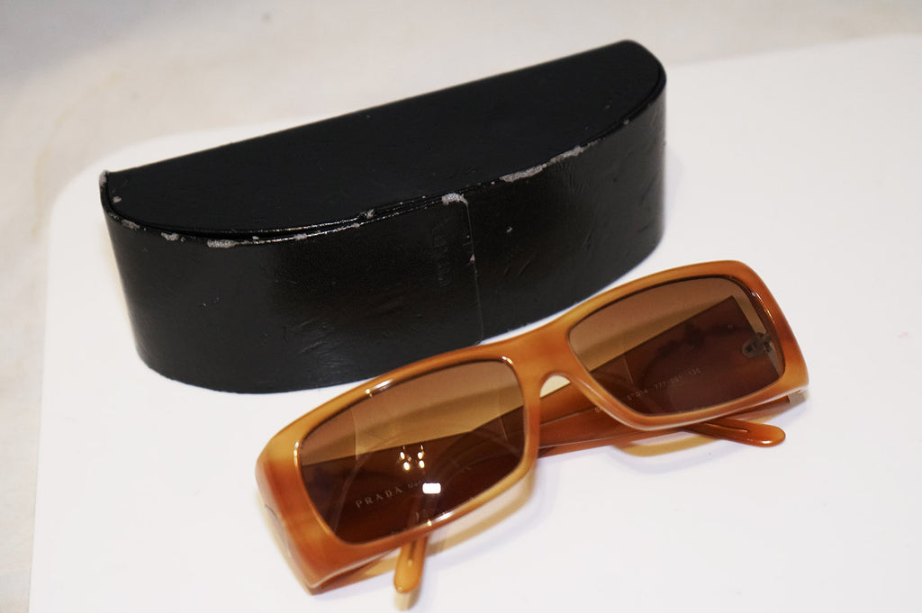 PRADA Womens Designer Sunglasses Brown Rectangle SPR 10H 777-6S1 16929
