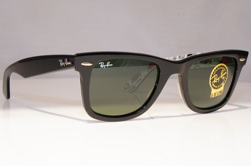 RAY-BAN Mens Womens Designer Sunglasses Black Wayfarer RB 2140 PRINTS 21241