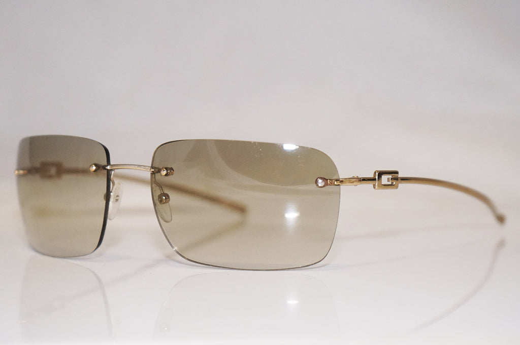 GUCCI Vintage Mens Designer Sunglasses Gold Square GG 1780 577 17013