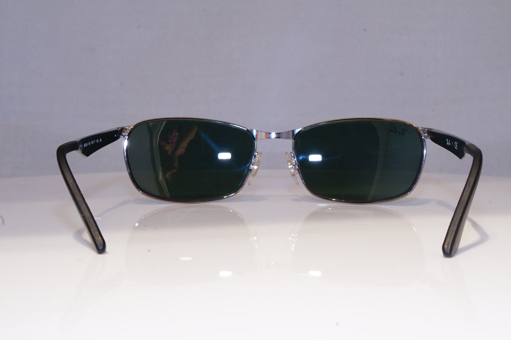 RAY-BAN Mens Vintage 1990 Designer Sunglasses Silver Rectangle RB 3534 004 19852