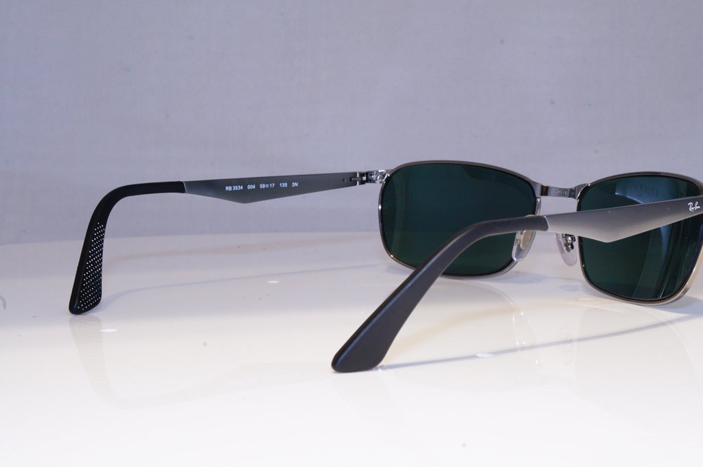 RAY-BAN Mens Vintage 1990 Designer Sunglasses Silver Rectangle RB 3534 004 19852