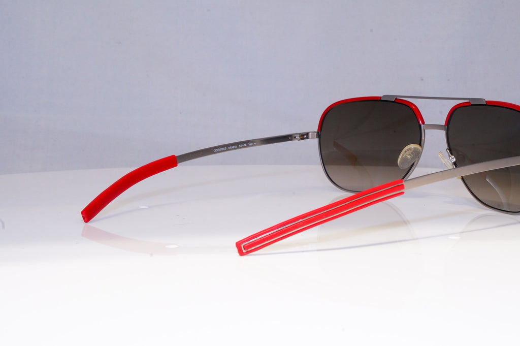 DIOR Mens Designer Sunglasses Silver Pilot RED 0165S OANHA 20234