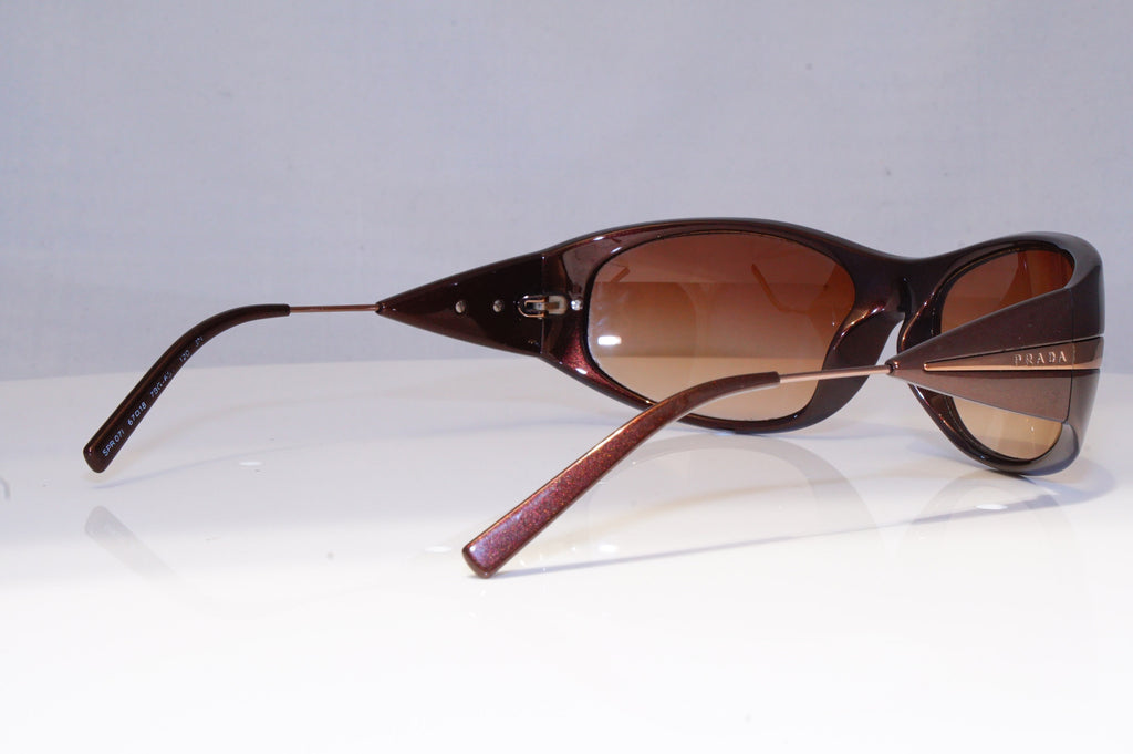 PRADA Mens Womens Designer Sunglasses Brown Rectangle SPR 07I 7BG-6S1 20229