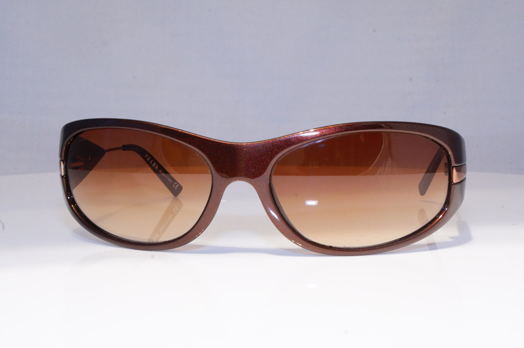 PRADA Mens Womens Designer Sunglasses Brown Rectangle SPR 07I 7BG-6S1 20229