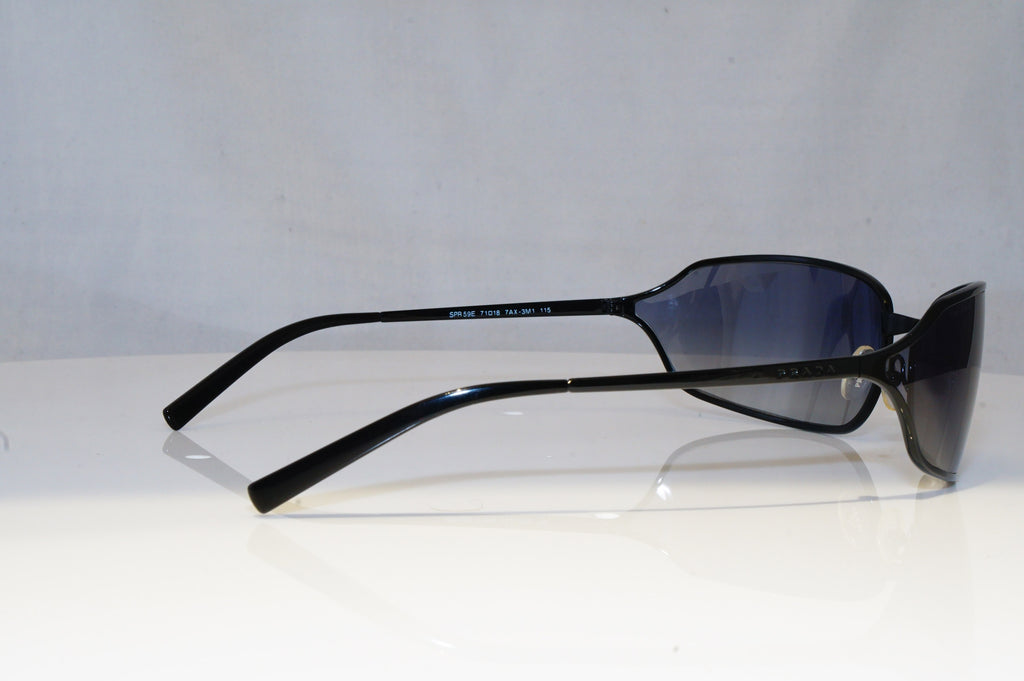 PRADA Mens Vintage 1990 Designer Sunglasses Black Wrap SPR 59E 7AX-3M1 19172