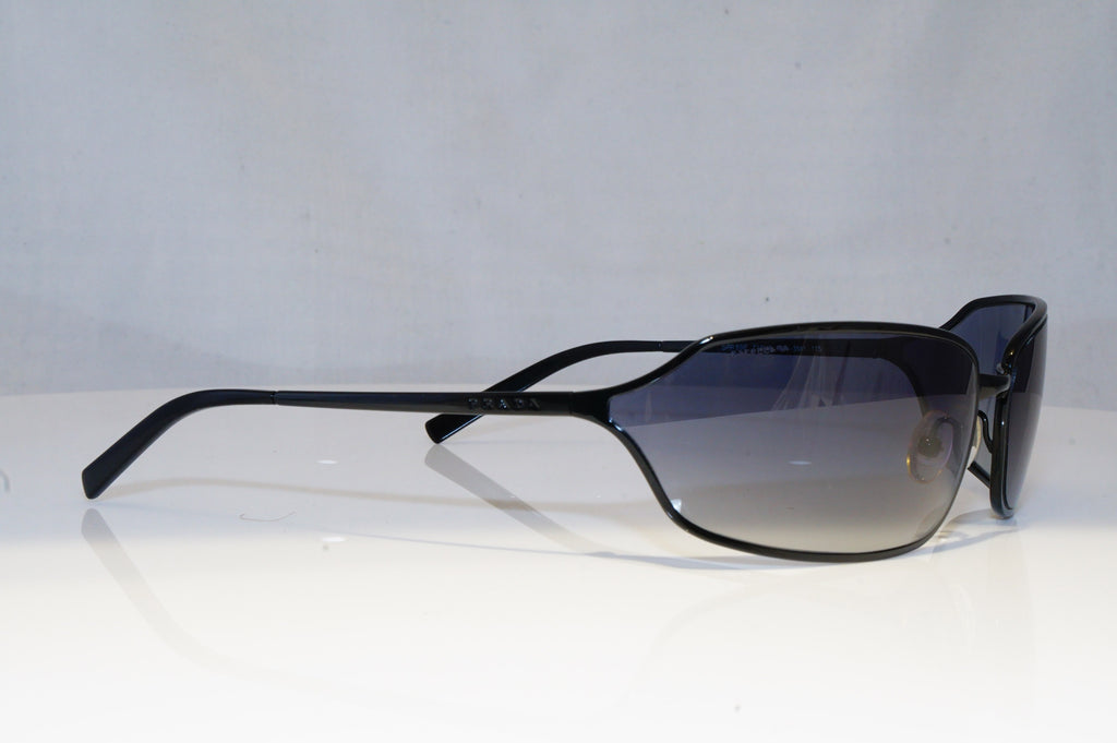 PRADA Mens Vintage 1990 Designer Sunglasses Black Wrap SPR 59E 7AX-3M1 19172