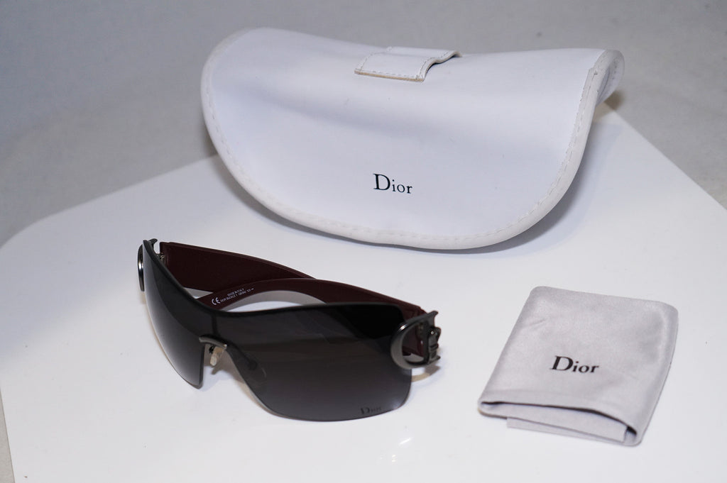 DIOR Womens Designer Sunglasses Burgundy Shield BUCKLE 1 QBSN2 13643