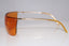 GUCCI 1990 Vintage Mens Designer Sunglasses Gold Wrap GG 2652 000U6 13597