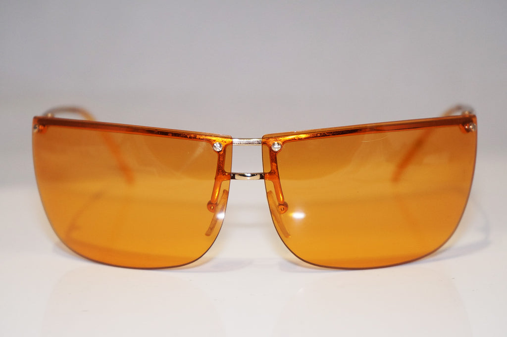 GUCCI 1990 Vintage Mens Designer Sunglasses Gold Wrap GG 2652 000U6 13597