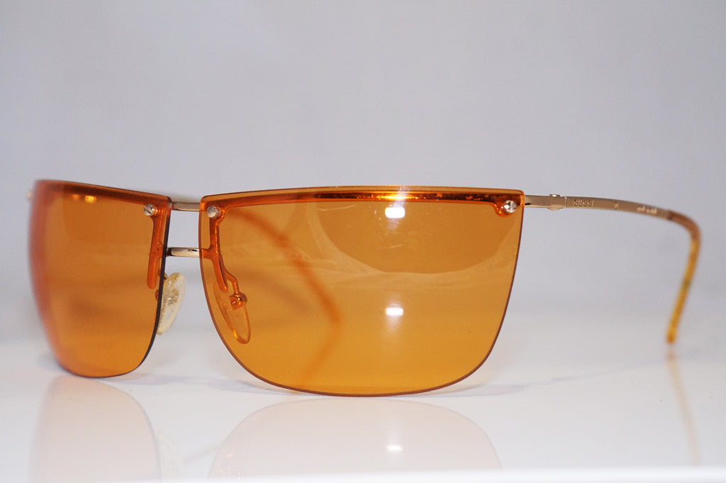 GUCCI 1990 Vintage Mens Designer Sunglasses Gold Wrap GG 2652 000U6 13597