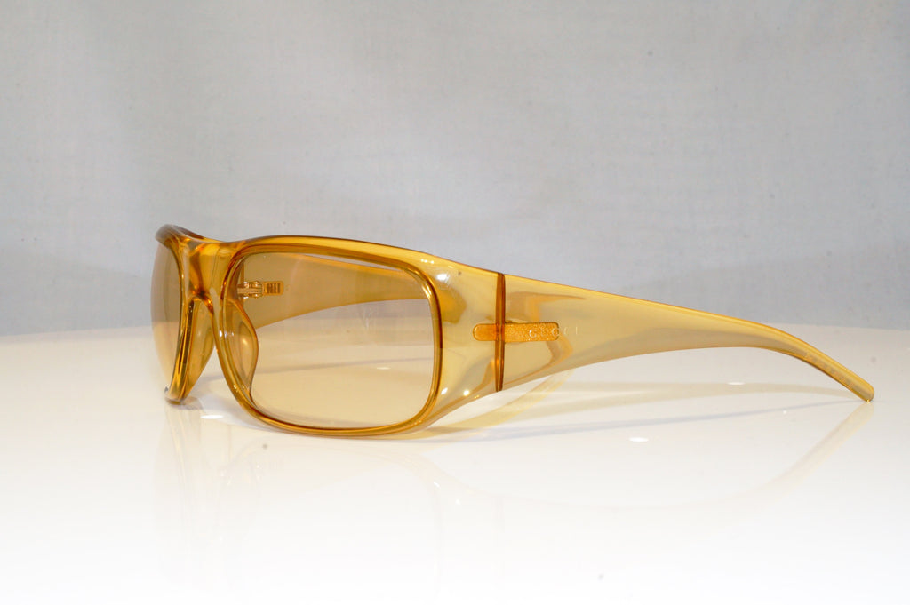 GUCCI Mens Vintage Designer Sunglasses Ochre Rectangle GG 1430 586 17196