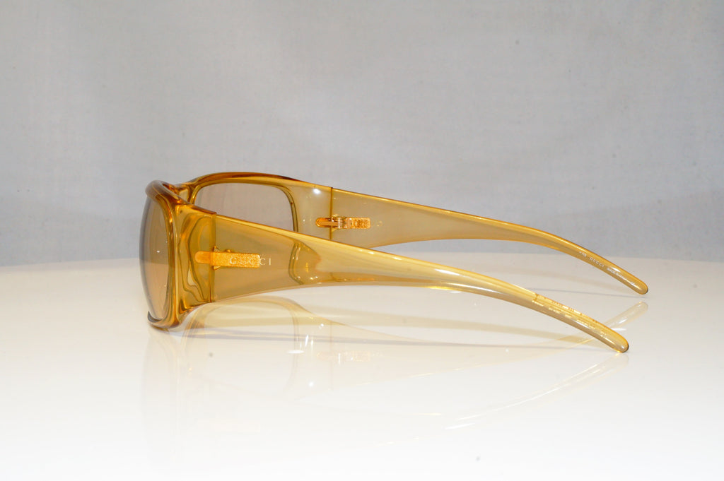 GUCCI Mens Vintage Designer Sunglasses Ochre Rectangle GG 1430 586 17196