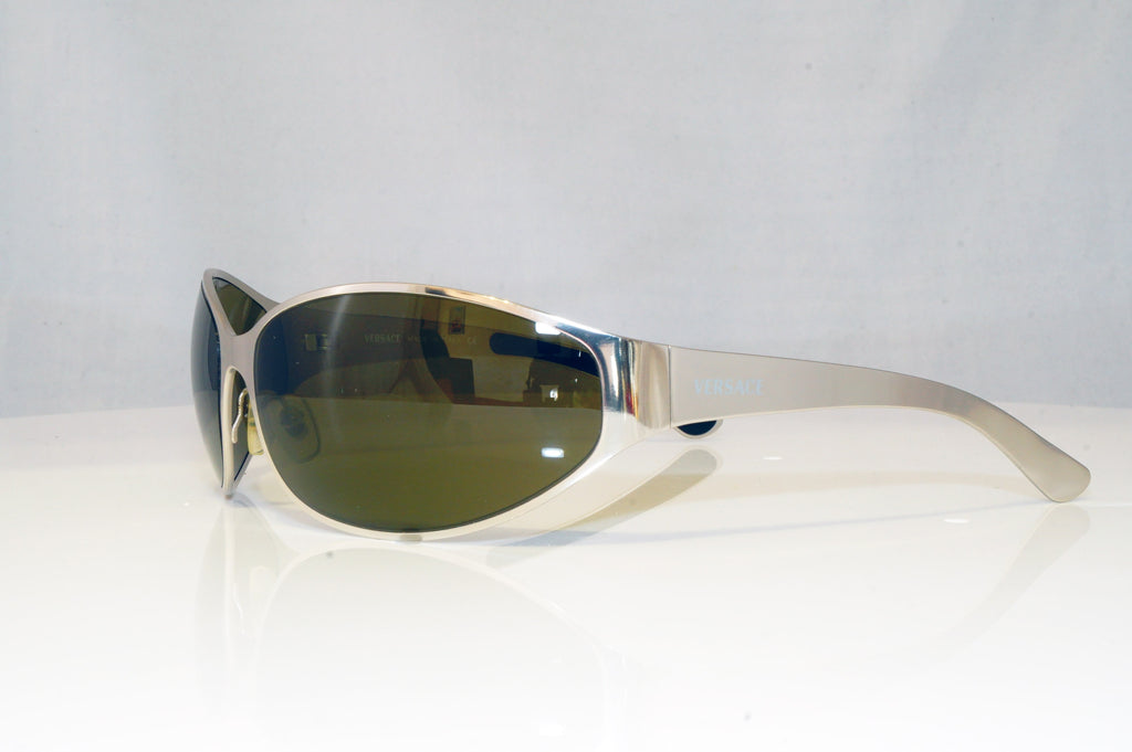 VERSACE Mens Unisex Designer Sunglasses Silver Wrap N52 26M/582 17181