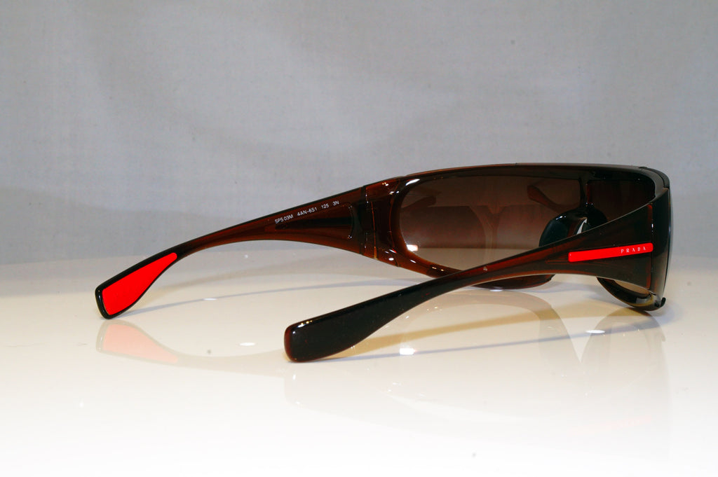 PRADA Mens Designer Sunglasses Brown Wrap SPS 03M 4AN-6S1 17165