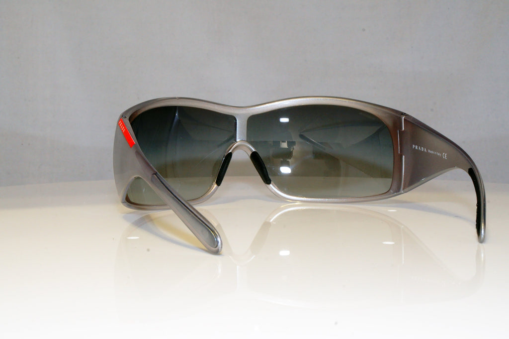 PRADA Mens Unisex Designer Sunglasses Silver Shield Ski SPS 11G 7JB-5D1 17158