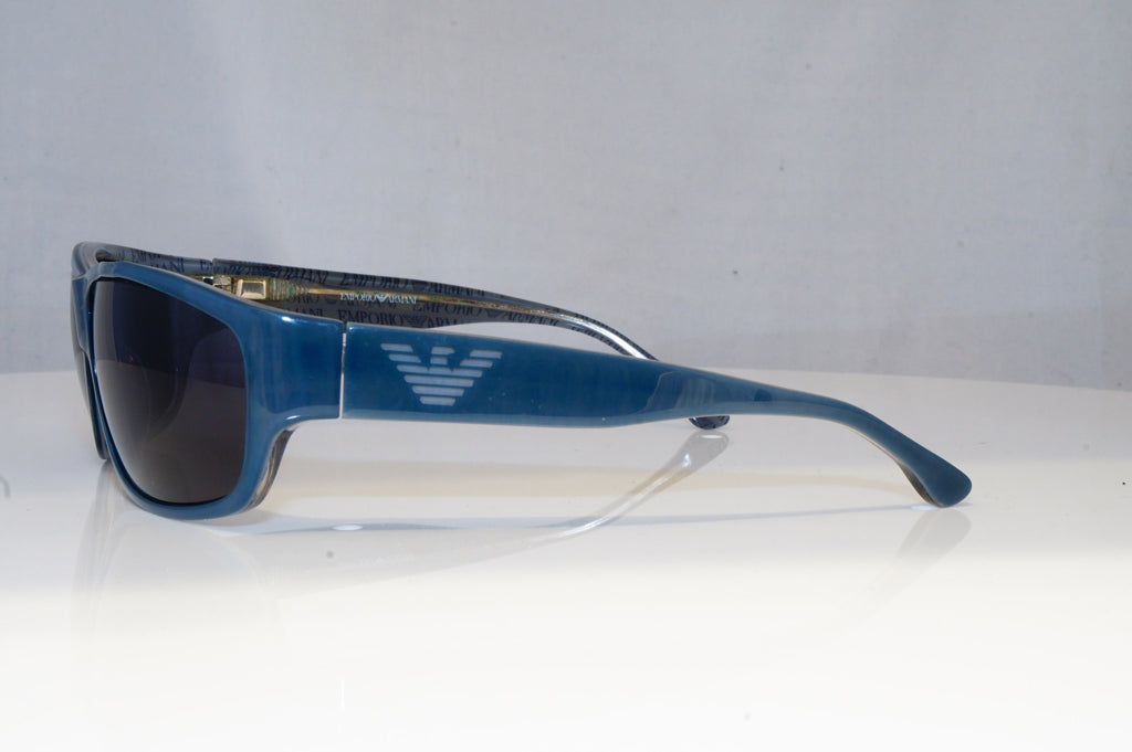EMPORIO ARMANI Mens Designer Sunglasses Blue Wrap EA 9278 DVX9A 11232