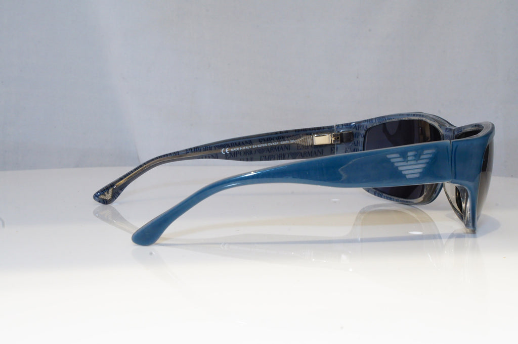 EMPORIO ARMANI Mens Designer Sunglasses Blue Wrap EA 9278 DVX9A 11232