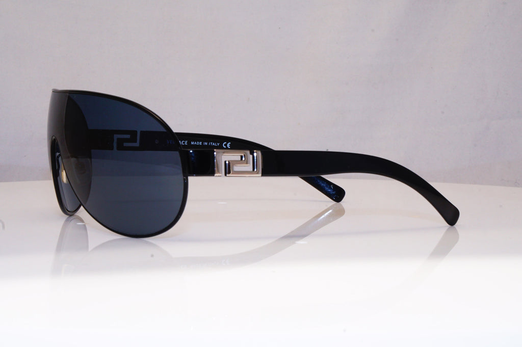 VERSACE Mens Designer Sunglasses Black Shield 2062 1009/87 18165