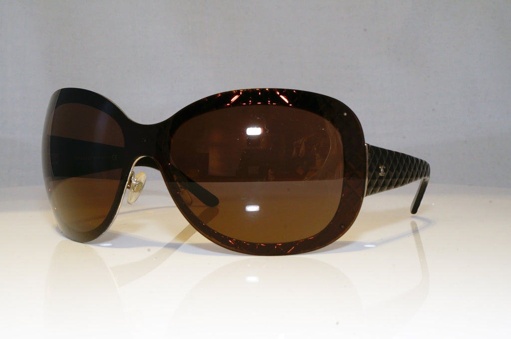 CHANEL Womens Oversized Designer Sunglasses Brown Shield 4165 378/73 17128