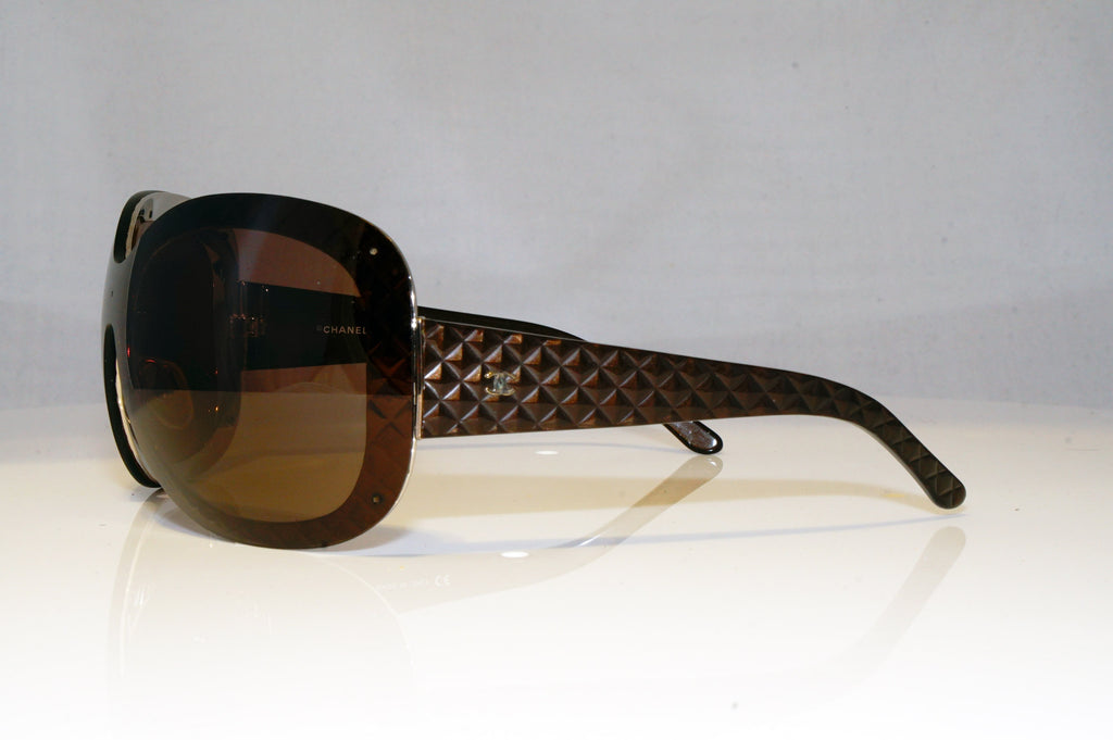 CHANEL Womens Oversized Designer Sunglasses Brown Shield 4165 378/73 17128