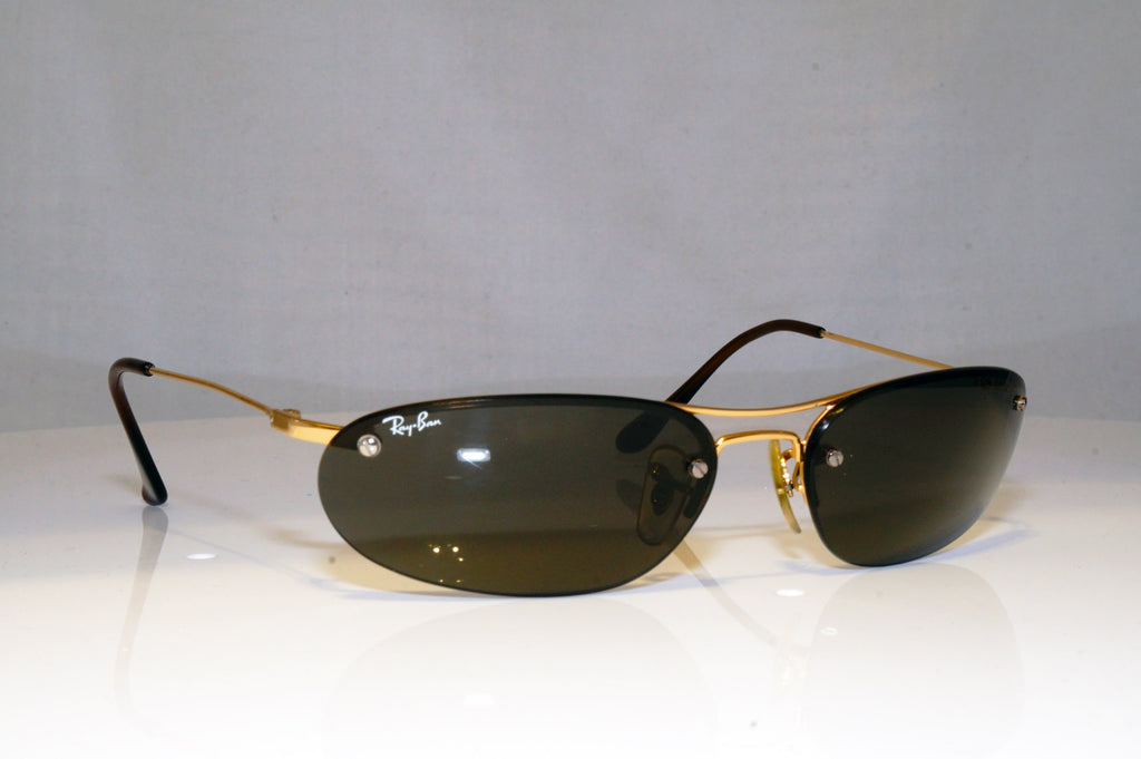 RAY-BAN Mens Vintage Designer Sunglasses Gold Rimless RB 2114 GLD 17325