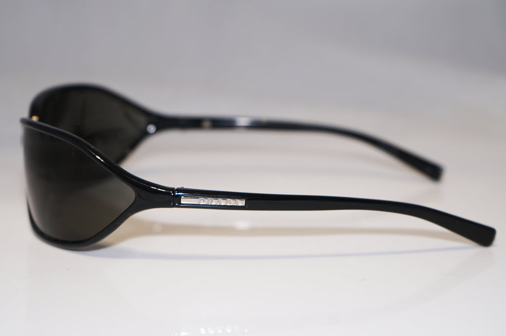 PRADA Vintage Mens Designer Sunglasses Black Wrap SPR 05E 1AB-1A1 15831